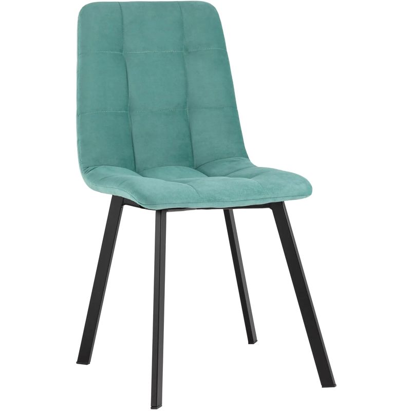 Стул NANCY S Chair Мятный Велюр Мятный Черный Стул NANCY S Chair Мятный Велюр Мятный Черный в Кирове | Loft Concept