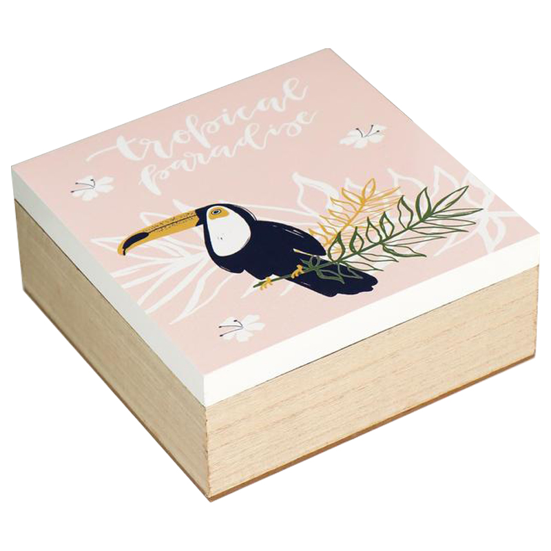 Шкатулка Toucan Box Бежевый Розовый Шкатулка Toucan Box Бежевый Розовый в Кирове | Loft Concept