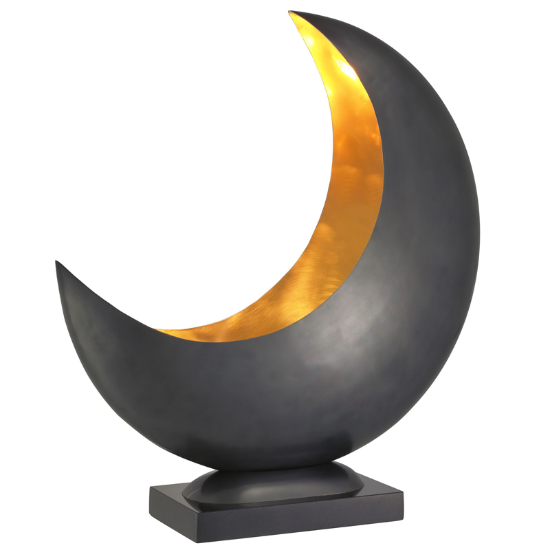 Настольная лампа Eichholtz Table Lamp Half Moon Латунь Черный в Кирове | Loft Concept 