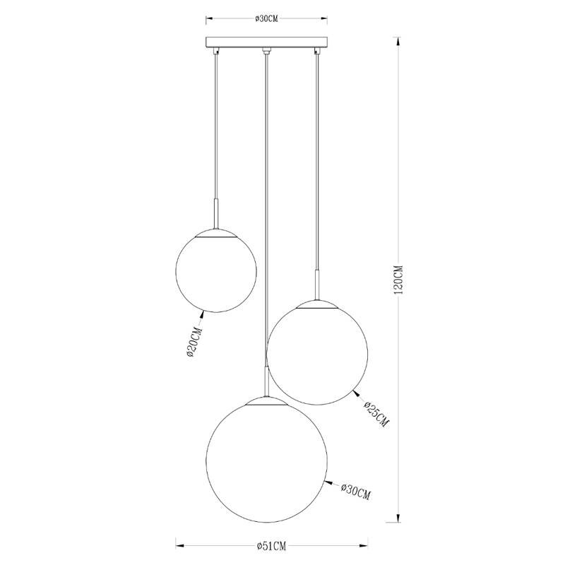 Люстра Ball Sunrise Pendant lamp smok 3 плафона Люстра Ball Sunrise Pendant lamp smok 3 плафона в Кирове