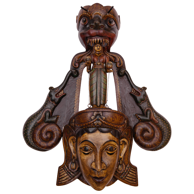 Маска Sri-Lanka Traditional Mask Шри-Ланка Коричневый Мульти в Кирове | Loft Concept 