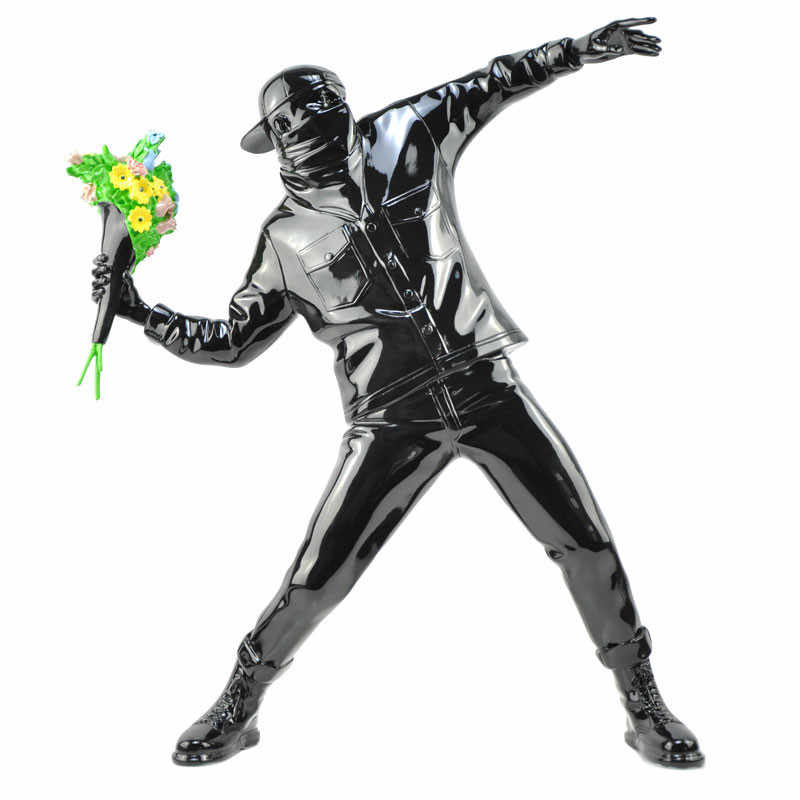 Статуэтка Banksy Flower Thrower Black Черный Статуэтка Banksy Flower Thrower Black Черный в Кирове | Loft Concept