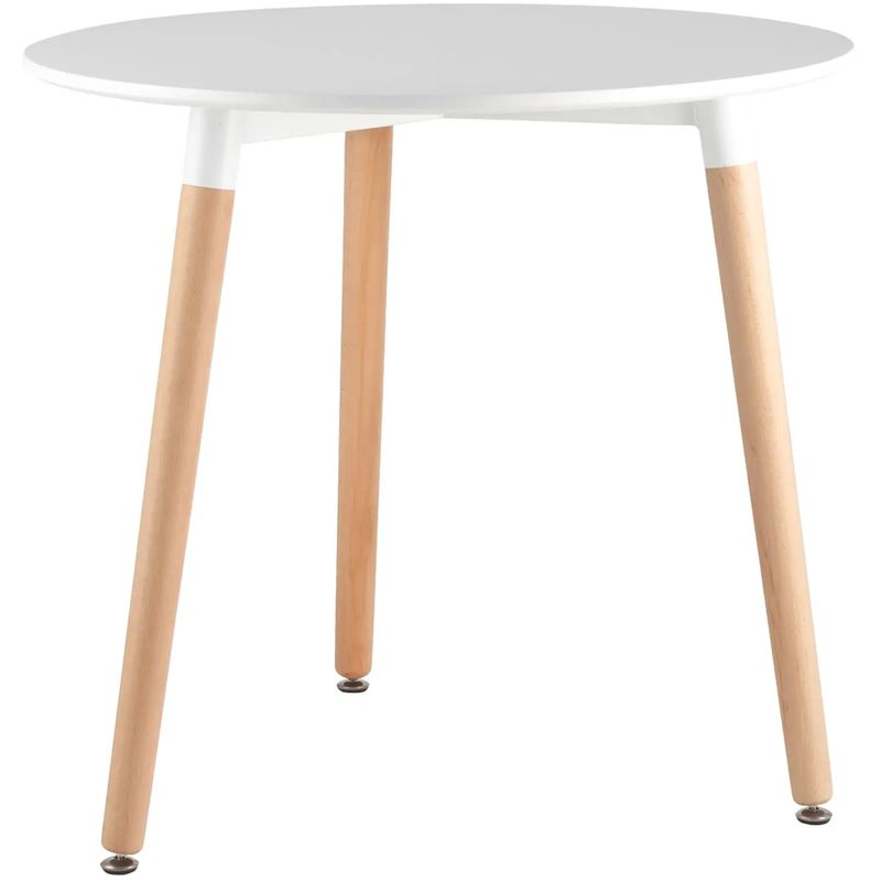Стол обеденный Hoffman Collection круглый три ножки Белый Древесина Стол обеденный Hoffman Collection круглый три ножки Белый Древесина в Кирове | Loft Concept