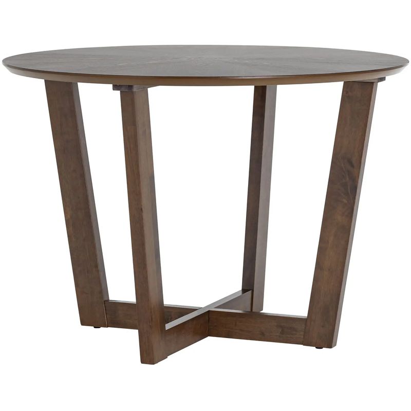 Стол обеденный круглый Wooden Table Round Коричневый Стол обеденный круглый Wooden Table Round Коричневый в Кирове | Loft Concept