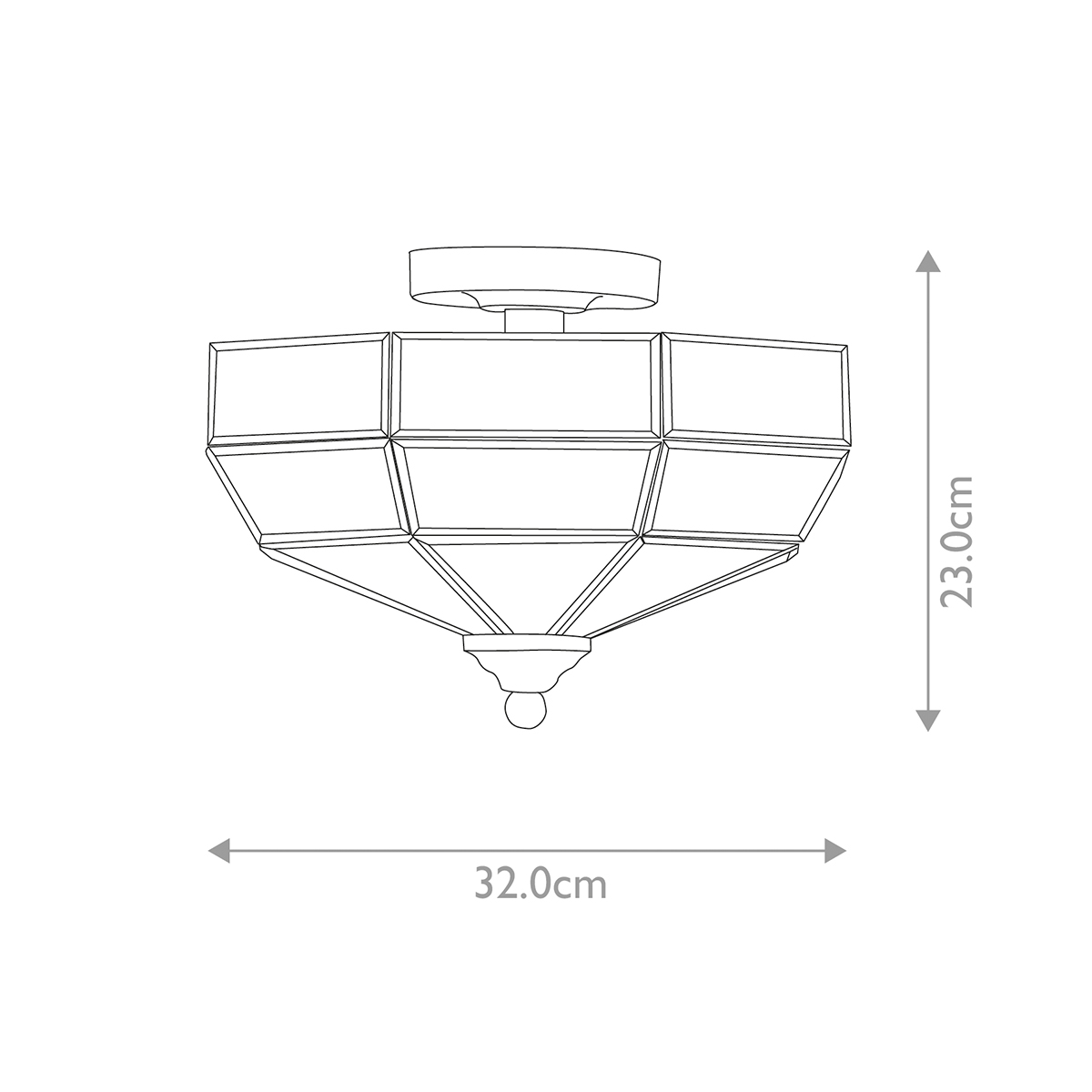 Потолочный светильник шестигранной формы с прозрачными стеклянным плафоном Elstead Lighting в Кирове