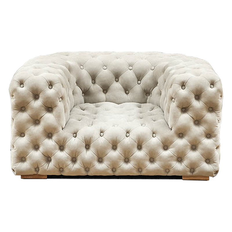 Кресло Soho Tufted Milk Armchair Молочный Кресло Soho Tufted Milk Armchair Молочный в Кирове | Loft Concept