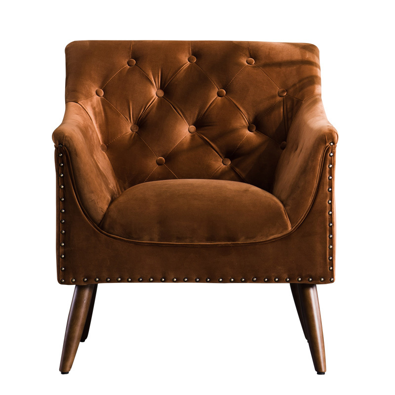 Кресло Terracotta Velvet Armchair Терракотовый Коричневый в Кирове | Loft Concept 