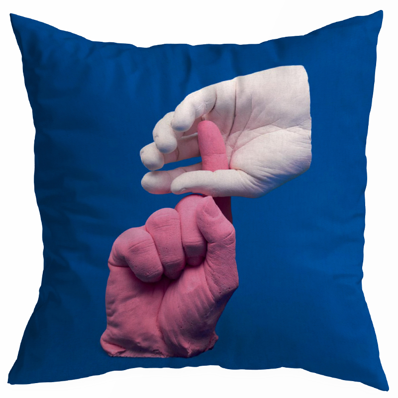 Декоративная подушка Seletti Cushion Hands Синий Декоративная подушка Seletti Cushion Hands Синий в Кирове | Loft Concept