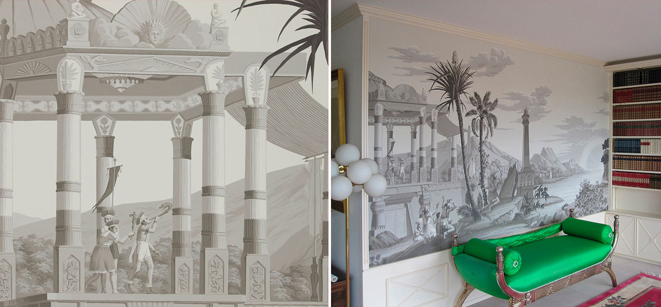 Обои ручная роспись The Incas Eau Forte on scenic paper - фото