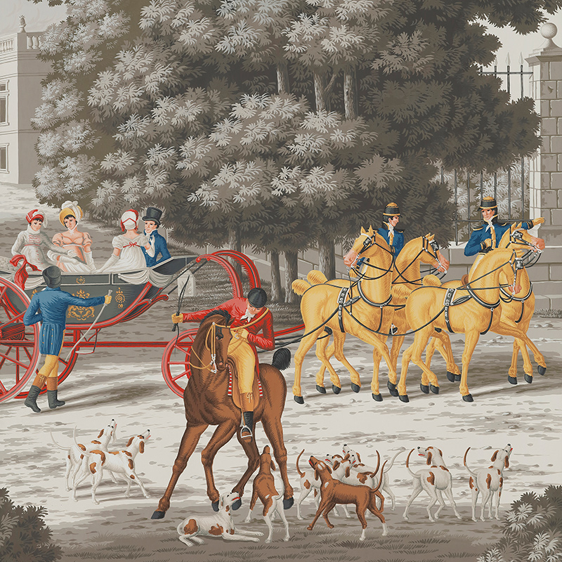 Обои ручная роспись La Chasse de Compiègne Jacquemart on Eau Forte Обои ручная роспись La Chasse de Compiègne Jacquemart on Eau Forte в Кирове | Loft Concept