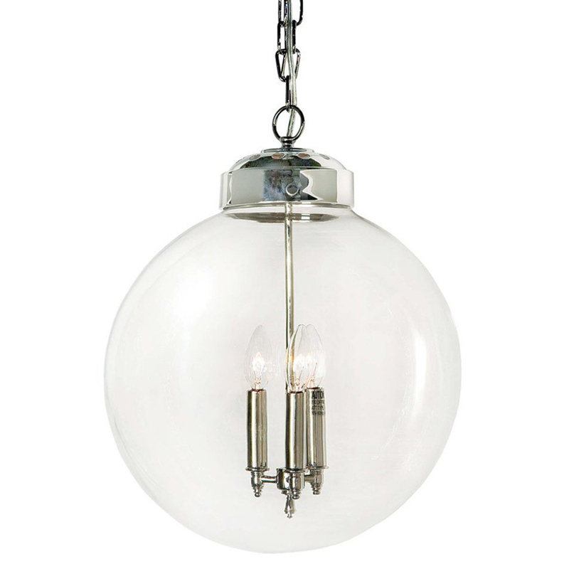 Подвесной светильник Conor Globe Hanging lamp Silver Серебряный Прозрачный (Transparent) Подвесной светильник Conor Globe Hanging lamp Silver Серебряный Прозрачный (Transparent) в Кирове | Loft Concept