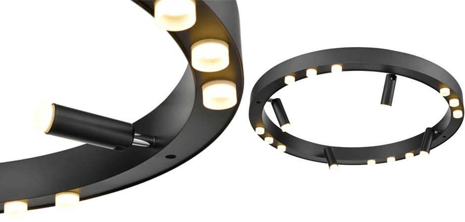 Потолочный светильник Rigor & Conciseness Lighting Black Disk Потолочный светильник Rigor & Conciseness Lighting Black Disk - Loft-Concept в Кирове