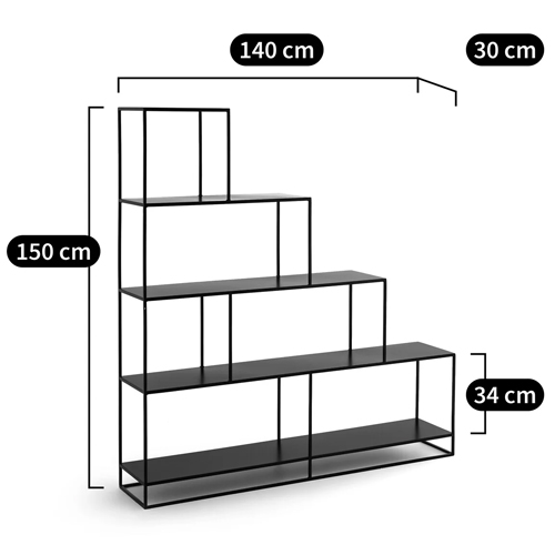 Ступенчатый стеллаж Menzie Steps Metal Rack Black Ступенчатый стеллаж Menzie Steps Metal Rack Black в Кирове