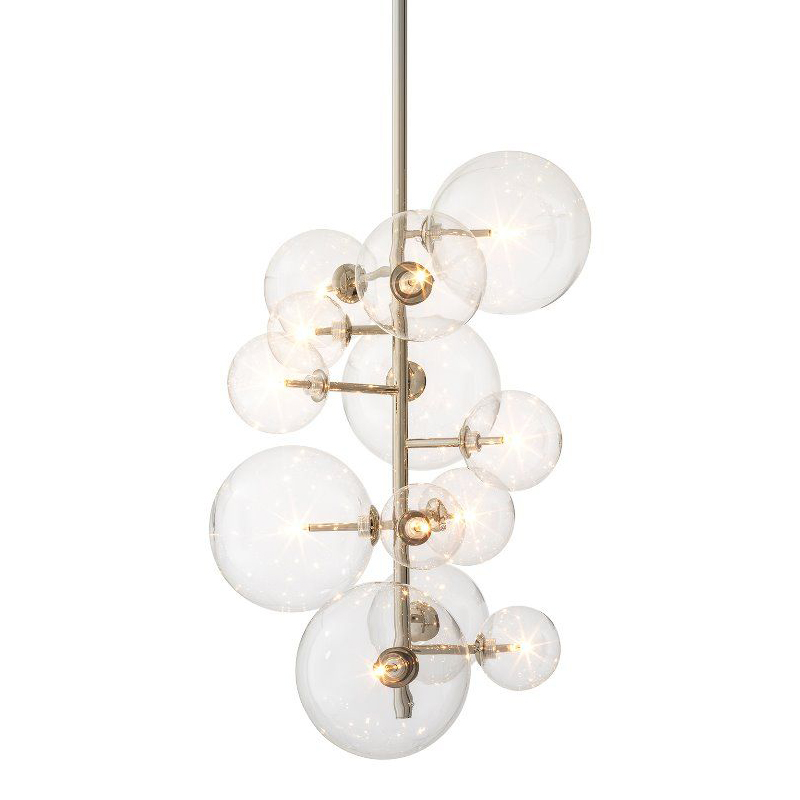 Люстра Eichholtz Chandelier Ezra Nickel Никель Прозрачный Люстра Eichholtz Chandelier Ezra Nickel Никель Прозрачный в Кирове | Loft Concept