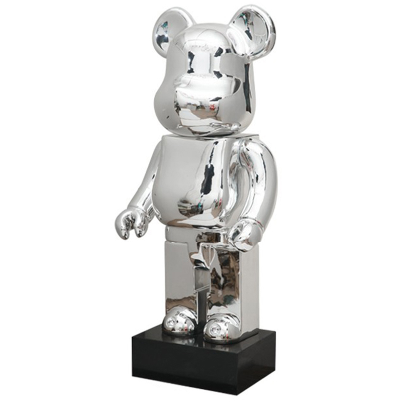 Статуэтка Bearbrick Silver on stand Серебряный Статуэтка Bearbrick Silver on stand Серебряный в Кирове | Loft Concept