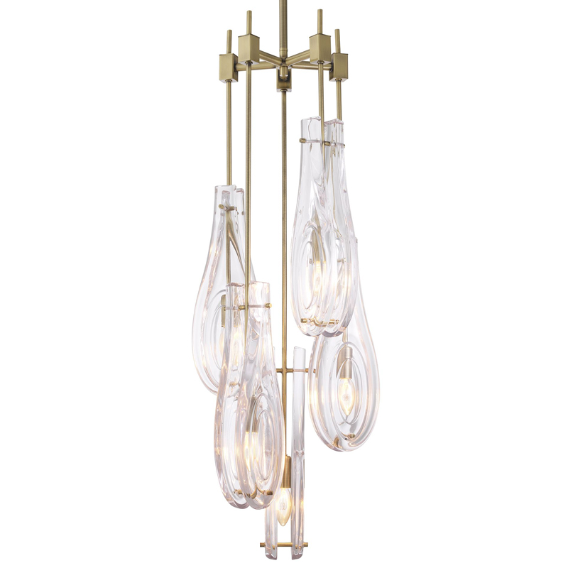 Люстра Eichholtz Chandelier Bellano L Brass Латунь Прозрачный Люстра Eichholtz Chandelier Bellano L Brass Латунь Прозрачный в Кирове | Loft Concept