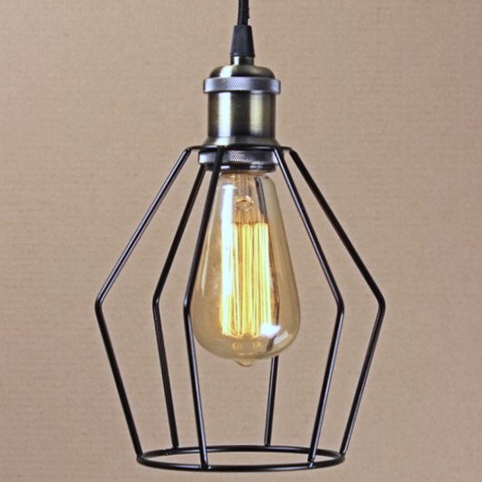 Подвесной светильник Wire Cage Pendant Trew Black Черный Подвесной светильник Wire Cage Pendant Trew Black Черный в Кирове | Loft Concept