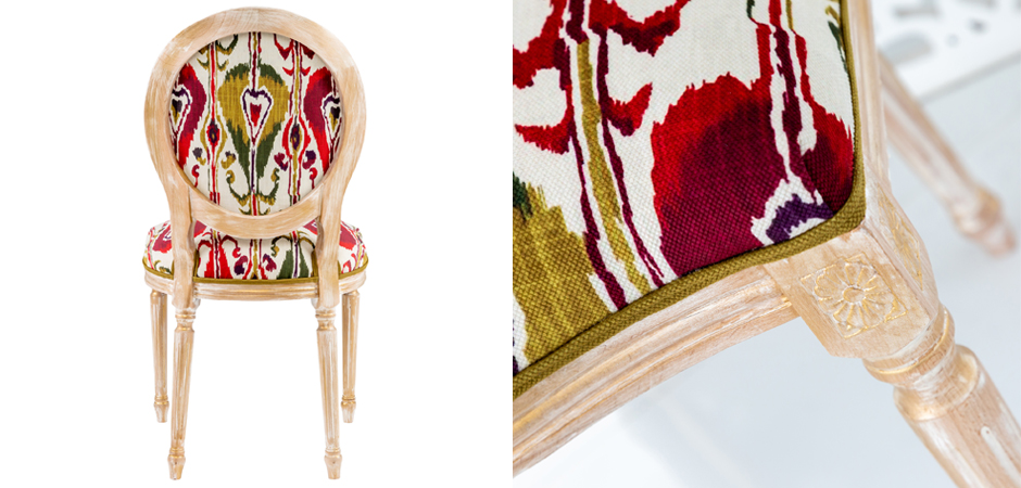 Стул Ikat Pattern Красно-белый Стул Ikat Pattern Красно-белый - Loft-Concept в Кирове