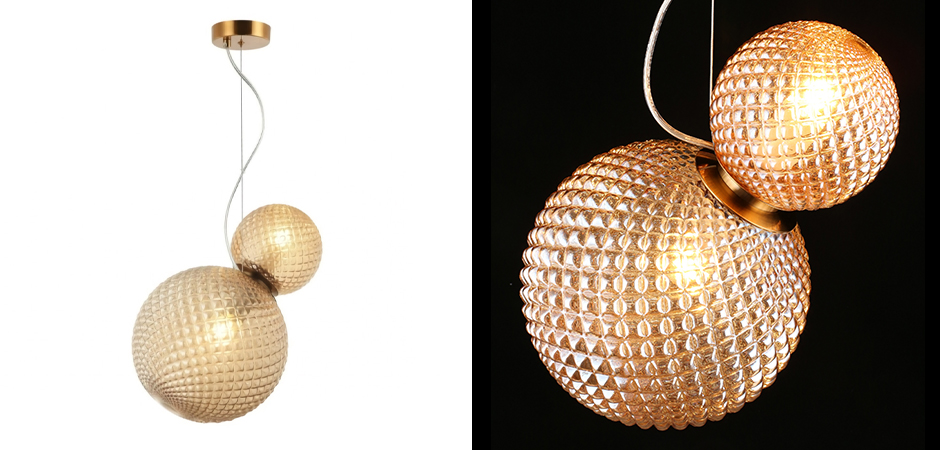 Подвесной светильник Perforated Bubbles с темным плафоном Подвесной светильник Perforated Bubbles с темным плафоном - Loft-Concept в Кирове