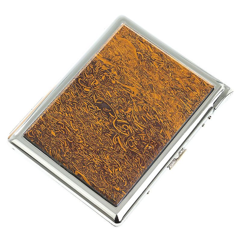 Портсигар с газовой зажигалкой из натурального камня Яшма Змеиная Stone Cigarettes Cases Оранжевый Серебряный Портсигар с газовой зажигалкой из натурального камня Яшма Змеиная Stone Cigarettes Cases Оранжевый Серебряный в Кирове | Loft Concept