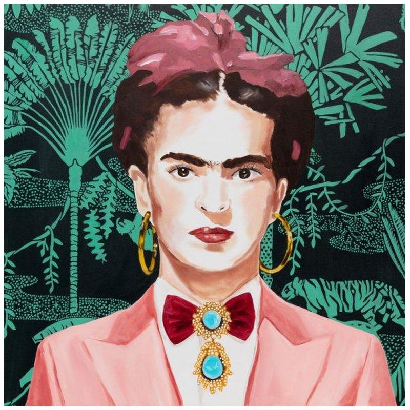 Картина Frida with Pink Power Suit and Jungle Wallpaper Мульти Картина Frida with Pink Power Suit and Jungle Wallpaper Мульти в Кирове | Loft Concept