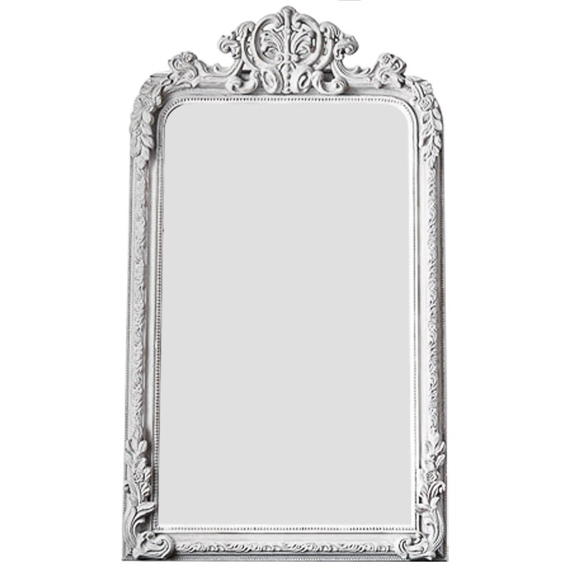 Зеркало Aged White Mirror Белый винтажная патина Античное зеркальное стекло Зеркало Aged White Mirror Белый винтажная патина Античное зеркальное стекло в Кирове | Loft Concept