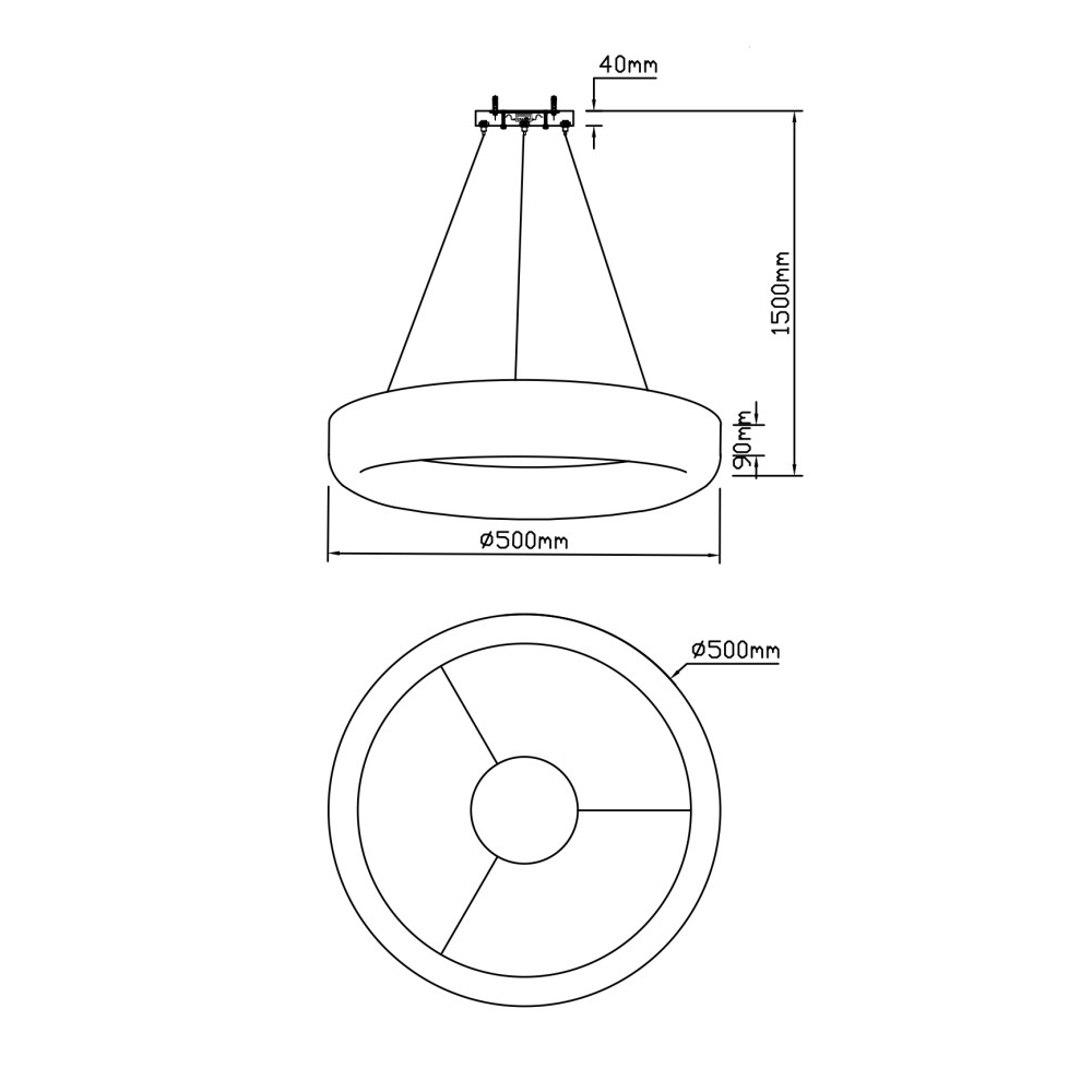 Люстра в виде кольца из натурального камня Minerals of Light в Кирове