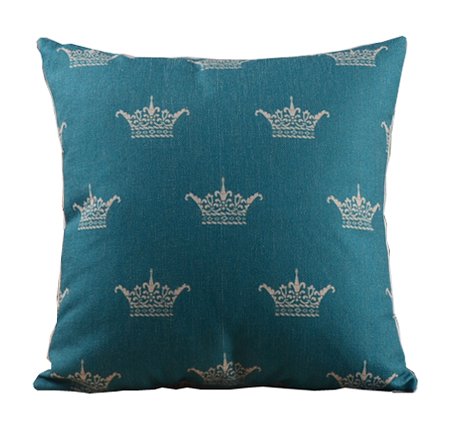 Подушка crown and blue Бирюзовый Подушка crown and blue Бирюзовый в Кирове | Loft Concept