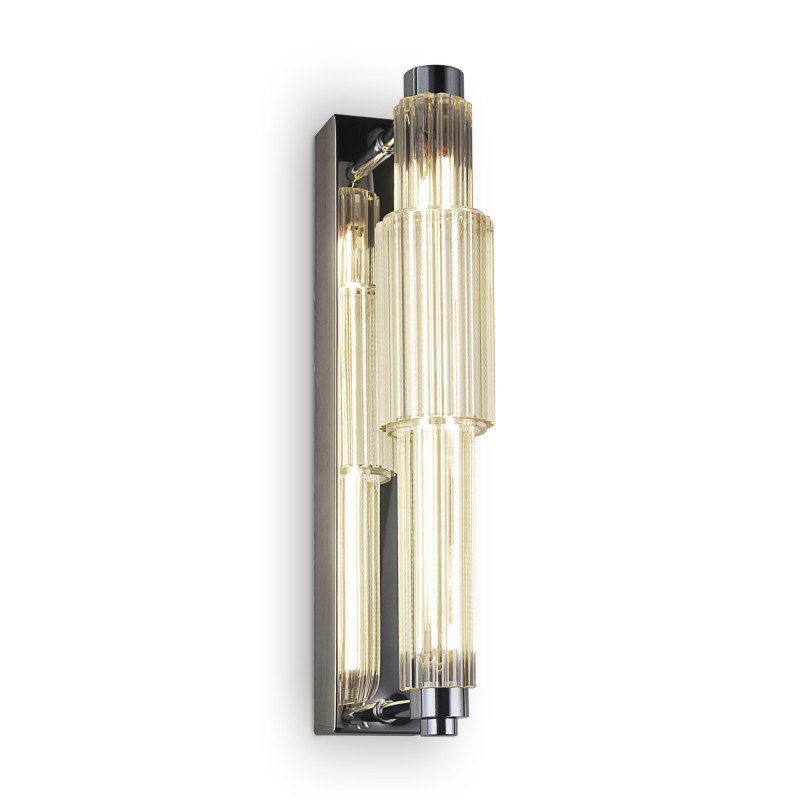 Бра с вертикальным узким плафоном Fuse Crystal Beige Хром Бежевый Бра с вертикальным узким плафоном Fuse Crystal Beige Хром Бежевый в Кирове | Loft Concept
