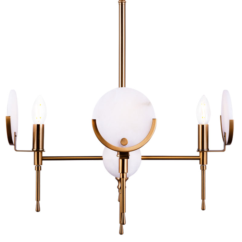 Люстра Levanzo Chandelier 50 Золотой Белое матовое стекло Люстра Levanzo Chandelier 50 Золотой Белое матовое стекло в Кирове | Loft Concept