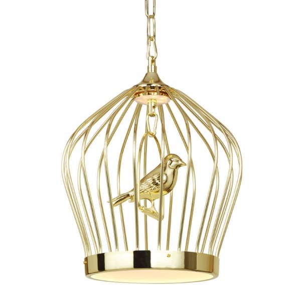 Люстра Birdcage Chandelier Gold Глянцевое золото Люстра Birdcage Chandelier Gold Глянцевое золото в Кирове | Loft Concept