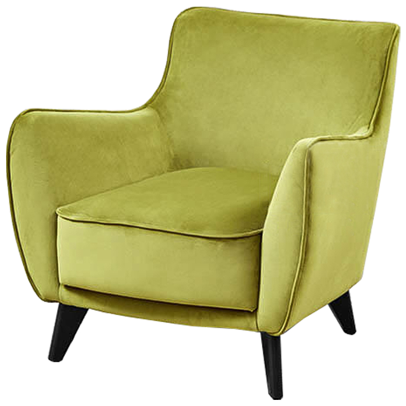 Кресло Light Green Softness Chair Салатовый Коричневый Кресло Light Green Softness Chair Салатовый Коричневый в Кирове | Loft Concept