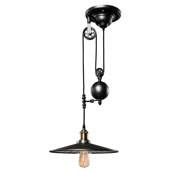 Подвесной светильник Loft Cone Pendant Balance Line 1 Винтажный черный Подвесной светильник Loft Cone Pendant Balance Line 1 Винтажный черный в Кирове | Loft Concept