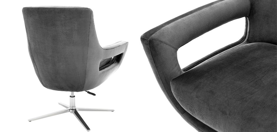 Кресло Eichholtz Swivel Chair Flavio Grey Кресло Eichholtz Swivel Chair Flavio Grey - Loft-Concept в Кирове