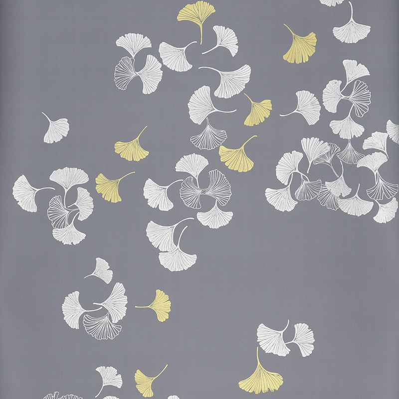 Обои ручная роспись Gingko Colourway SC-98 on Gun Metal dyed silk Обои ручная роспись Gingko Colourway SC-98 on Gun Metal dyed silk в Кирове | Loft Concept