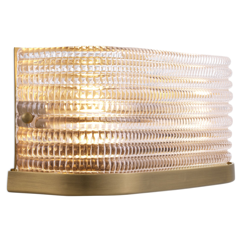 Бра Eichholtz Wall Lamp Culver Прозрачный Латунь Античная полированная в Кирове | Loft Concept 