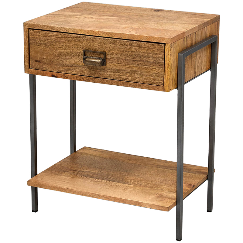 Тумбочка Dewi Loft Nightstand Древесина Латунь Черный Тумбочка Dewi Loft Nightstand Древесина Латунь Черный в Кирове | Loft Concept