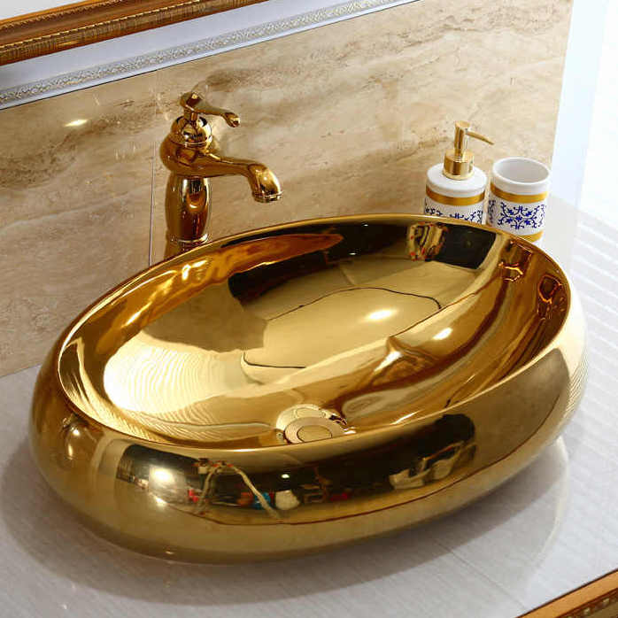Раковина Золото golden drop Глянцевое золото Раковина Золото golden drop Глянцевое золото в Кирове | Loft Concept