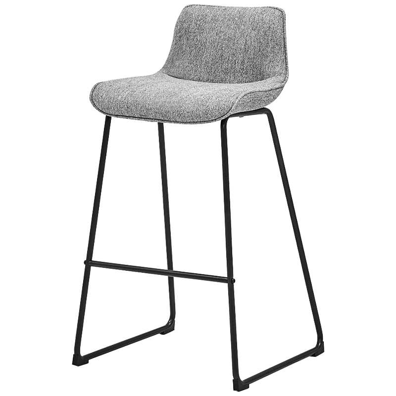 Барный стул Alonzo Bar Stool Gray Черный Светло-серый Барный стул Alonzo Bar Stool Gray Черный Светло-серый в Кирове | Loft Concept