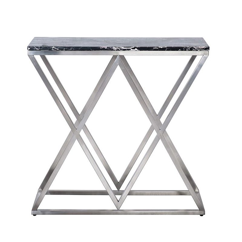 Консоль Ribero Console Черный Мрамор Nero Хром Консоль Ribero Console Черный Мрамор Nero Хром в Кирове | Loft Concept