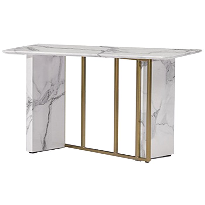 Консоль Marble Corner Белый Латунь Консоль Marble Corner Белый Латунь в Кирове | Loft Concept