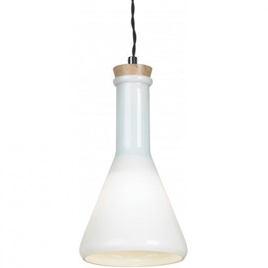 Подвесной светильник Glass Bottle Light 1 Белый Подвесной светильник Glass Bottle Light 1 Белый в Кирове | Loft Concept