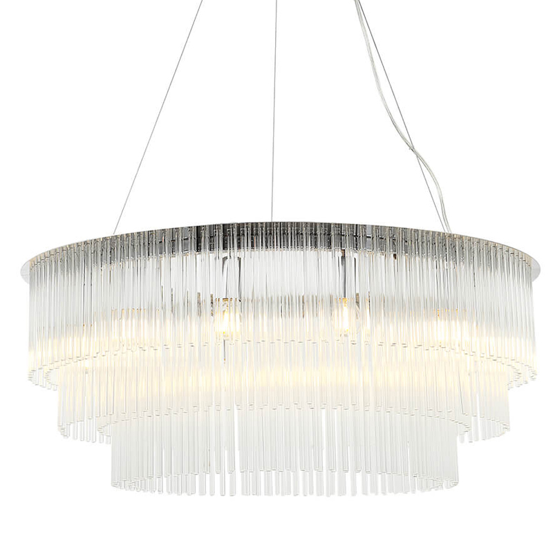 Люстра Harrison Chandelier chrome 12 lamp Хром Прозрачный Люстра Harrison Chandelier chrome 12 lamp Хром Прозрачный в Кирове | Loft Concept