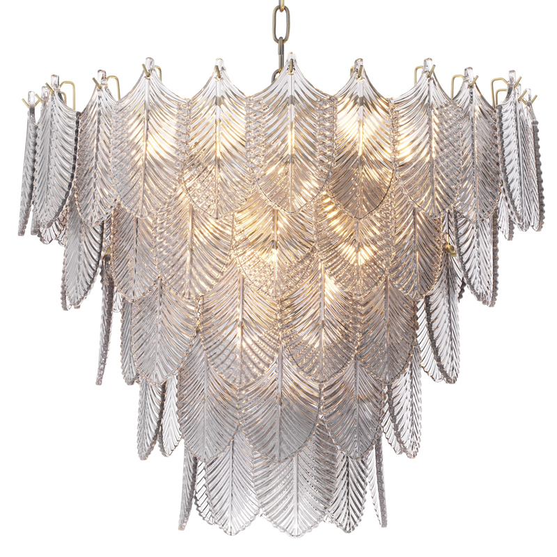 Люстра Eichholtz Chandelier Verbier S Латунь Стекло Смок в Кирове | Loft Concept 