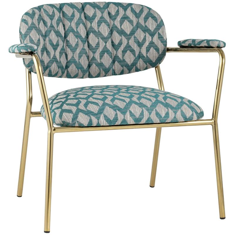 Полукресло Singer Chair Голубой Орнамент Голубой пастельный Золотой Полукресло Singer Chair Голубой Орнамент Голубой пастельный Золотой в Кирове | Loft Concept