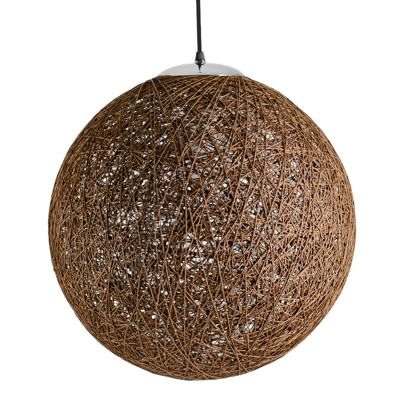 Подвесной светильник Moooi Thread Papier Mache Lamp brown Коричневый Подвесной светильник Moooi Thread Papier Mache Lamp brown Коричневый в Кирове | Loft Concept