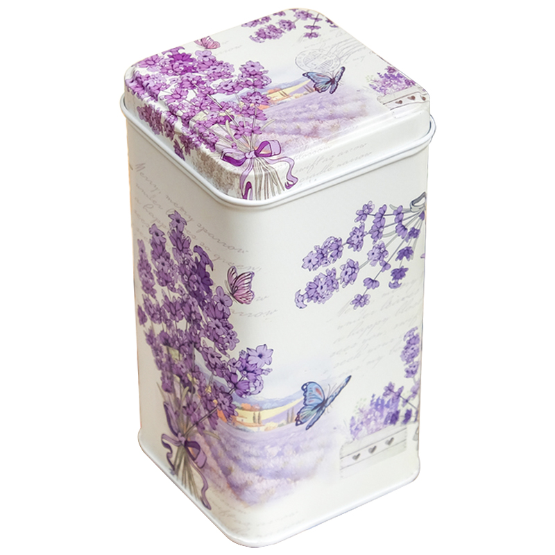 Шкатулка металлическая Lavender Bouquet Metal Box Бежевый Сиреневый Мульти Шкатулка металлическая Lavender Bouquet Metal Box Бежевый Сиреневый Мульти в Кирове | Loft Concept