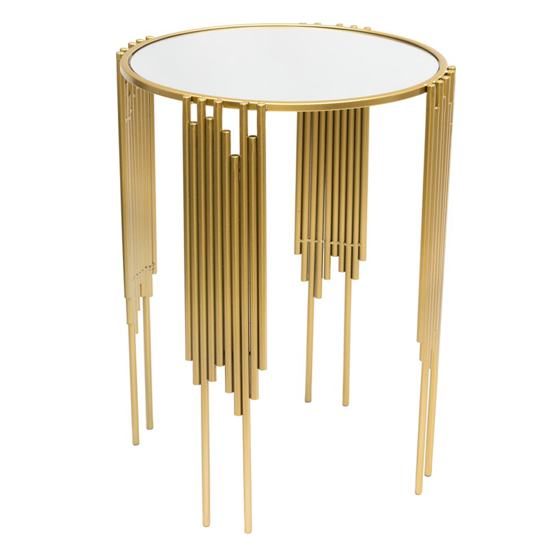 Приставной стол Interior Table зеркальная столешница Золотой Белый Приставной стол Interior Table зеркальная столешница Золотой Белый в Кирове | Loft Concept