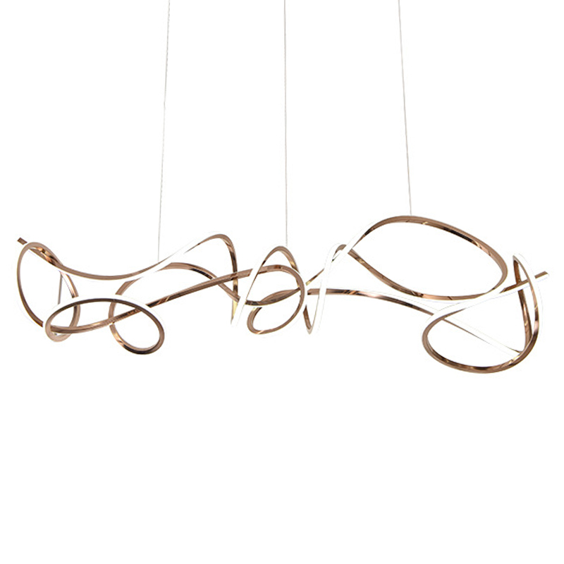 Светодиодная люстра Curly Ribbon Light Глянцевое золото Светодиодная люстра Curly Ribbon Light Глянцевое золото в Кирове | Loft Concept