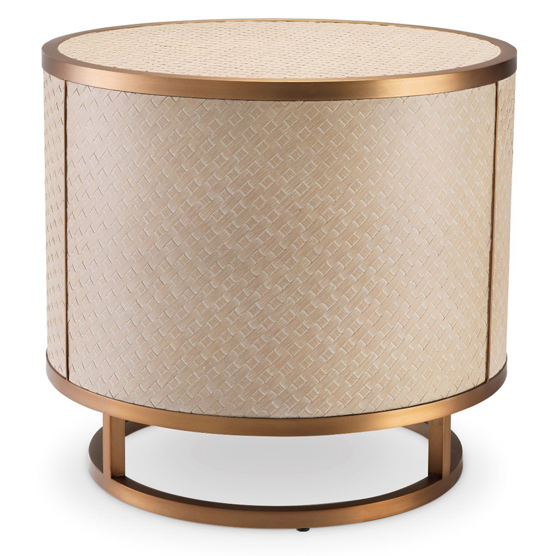 Приставной стол Eichholtz Side Table Napa Valley oak Бежевый Матовая латунь Приставной стол Eichholtz Side Table Napa Valley oak Бежевый Матовая латунь в Кирове | Loft Concept